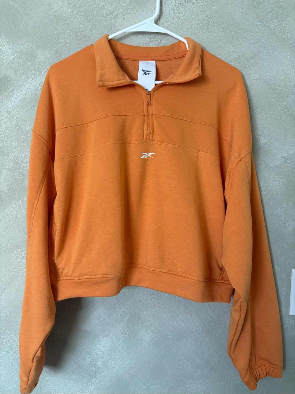 Reebok Orange Half-Zip Cowl Pullover